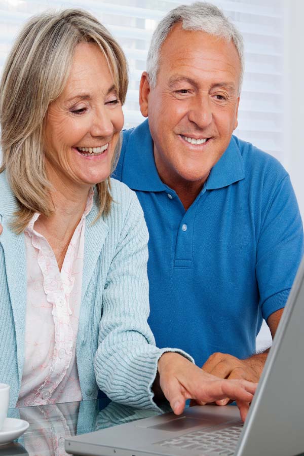 older couple with laptop
